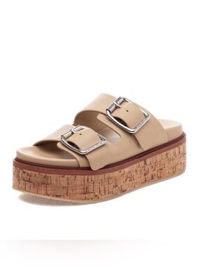 NWT J/SLIDES BELINDA Sand Leather Sandal